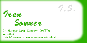 iren sommer business card